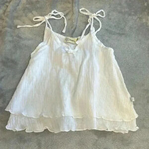 Marquise - White dressy tank top. Size 12 months  (1 year)